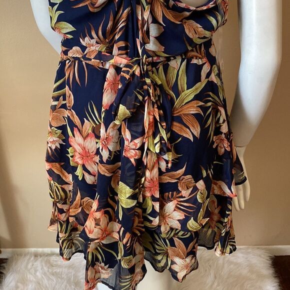 NWT Fashion Nova Paradise Feels Ruffle Mini Dress - Size 3X - Picture 13 of 16